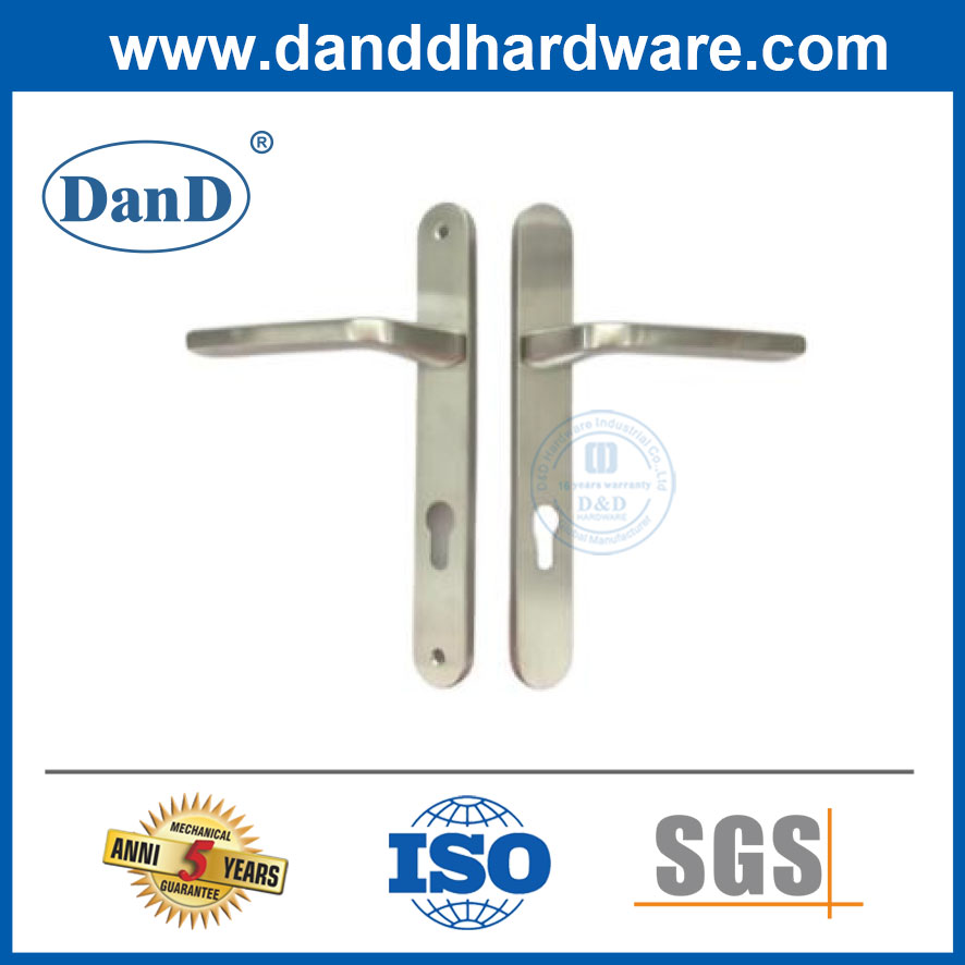 狭窄的框架不锈钢欧洲门把手带板DDNP001