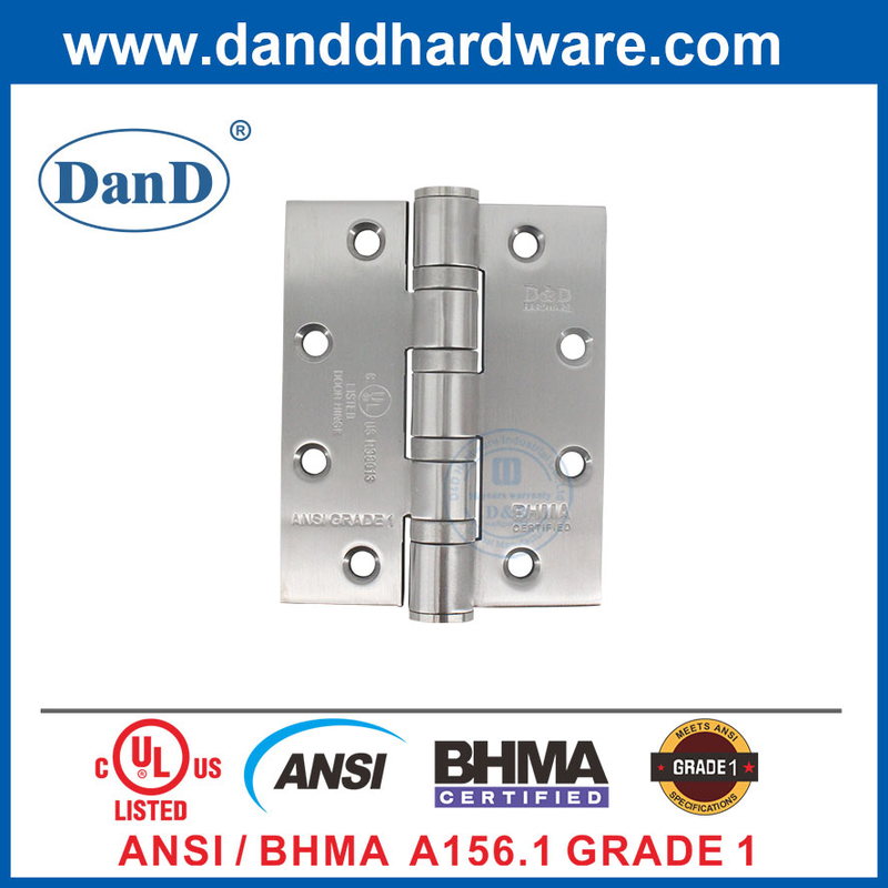 ANSI BHMA 1级重型不锈钢防火门铰链DDSS001-ANSI-1-5X4X4.8
