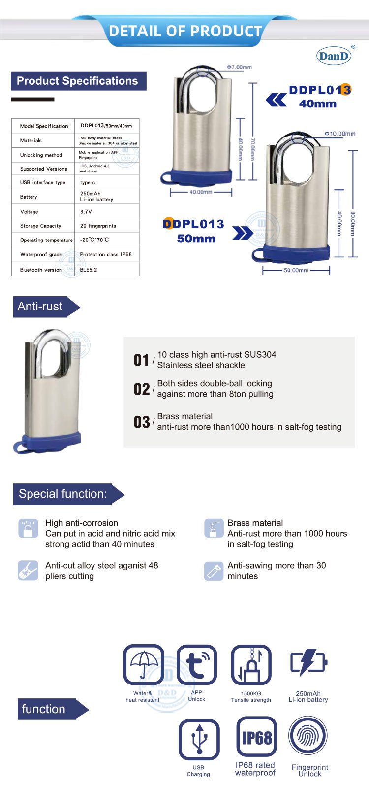 用于存储的挂锁