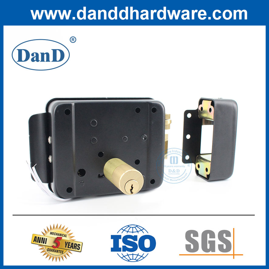 安全门黄铜闩锁3圆形僵局黑色电圈锁定设置DDRL042