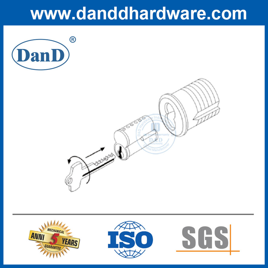 ANSI IC CORE缸固体铜管6针可互助的核心气缸DDLC013