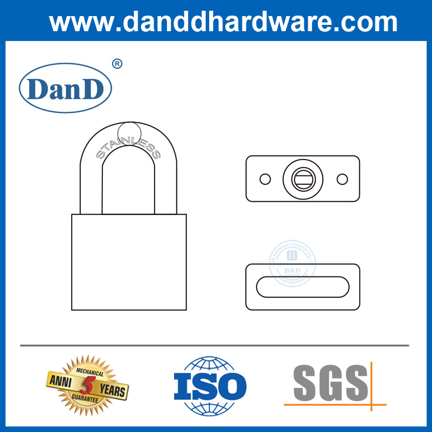 70mm不锈钢安全安全自定义徽标矩形防水挂锁ddpl001