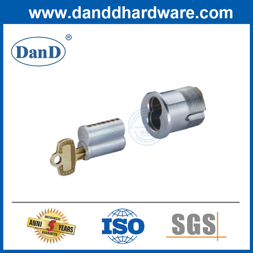 不同的饰面实心铜结构硬件边缘锁缸DDLC018