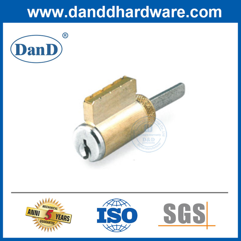 轮辋缸固体黄铜结构硬件锁定旋钮杆缸DDLC017