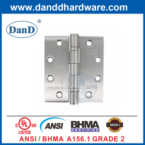 ANSI/BHMA 2级银色外门铰链带有UL FIRE额定DDSS001-ASI-2-4.5X4X3.4