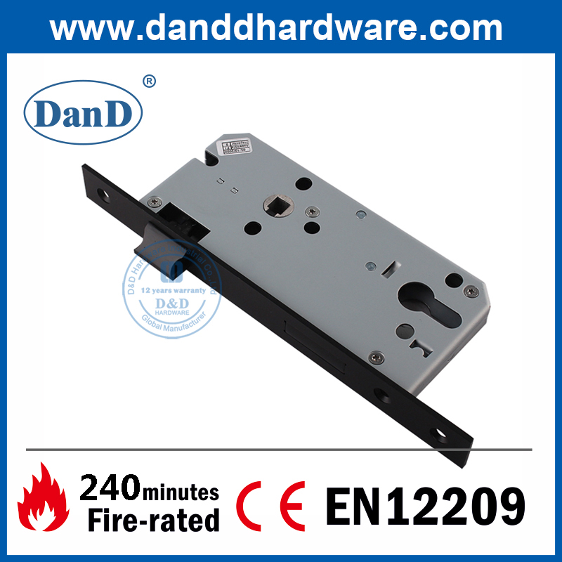 CE标记的不锈钢哑光黑色火力门锁定ddml009