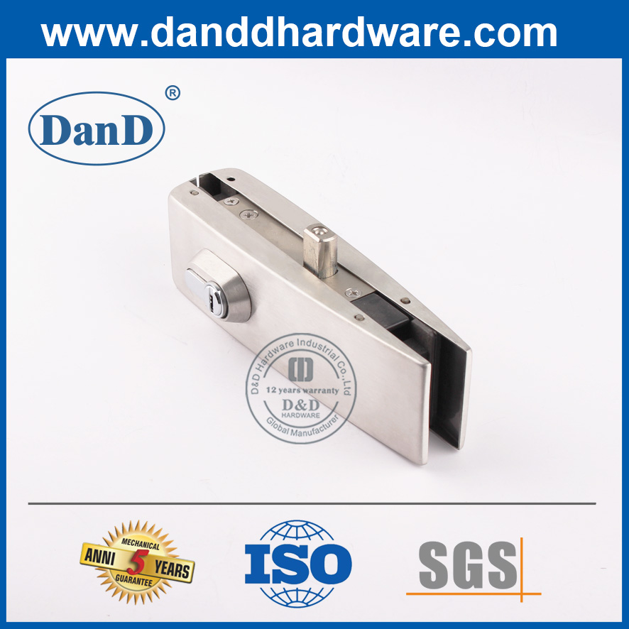 不锈钢外部玻璃门贴片锁定锁-DDPT010