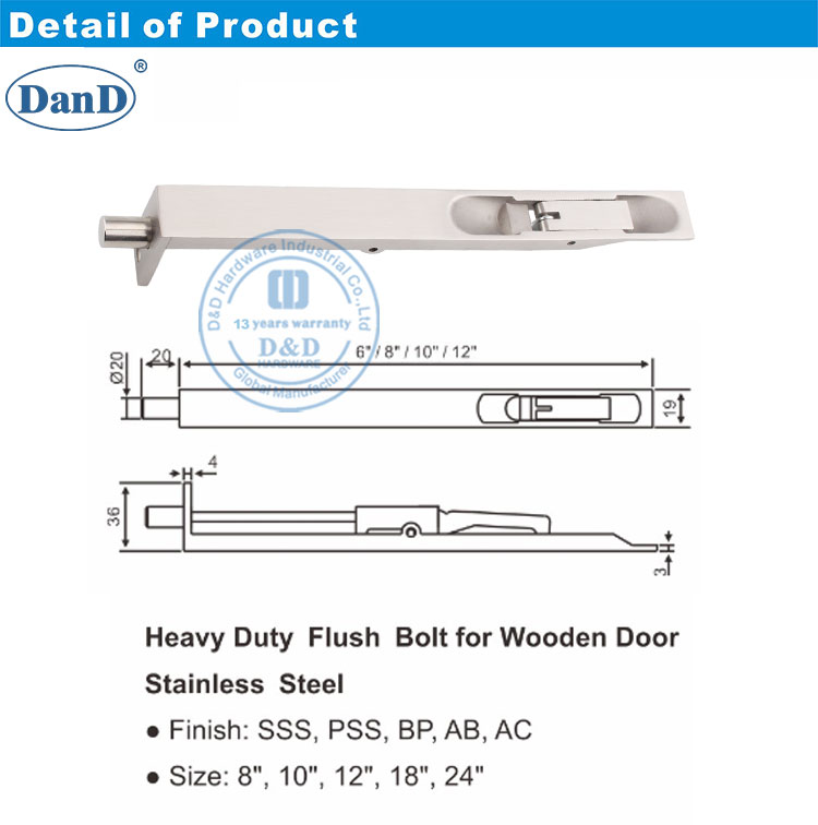 重型门螺栓DDDB001