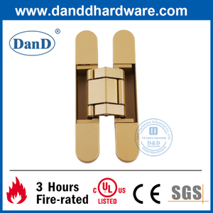 金色彩绘锌合金3D调整不可见的hing，用于重型门DDCH008-G120