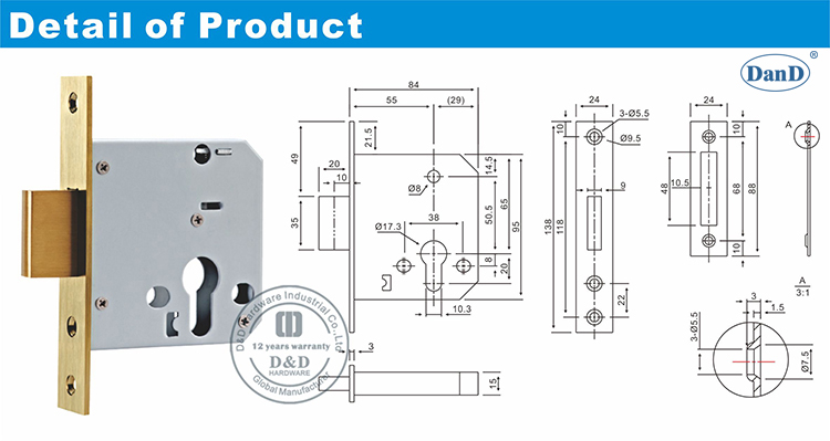 门锁Body-D和D硬件