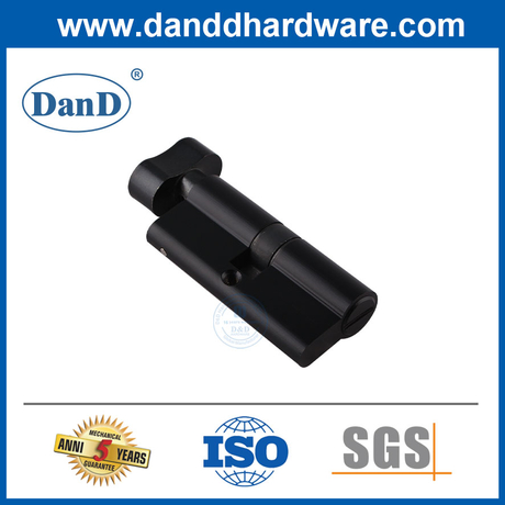 磨砂黑色最佳浴室门锁缸类型用于欧元ddlc007-70mm-mb