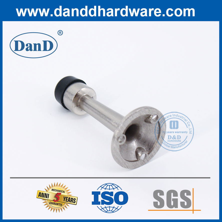 壁挂式锌合金缎面镀铬门塞机类型现代门stop-ddds019