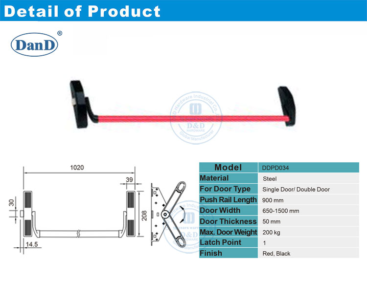 单个恐慌出口装置