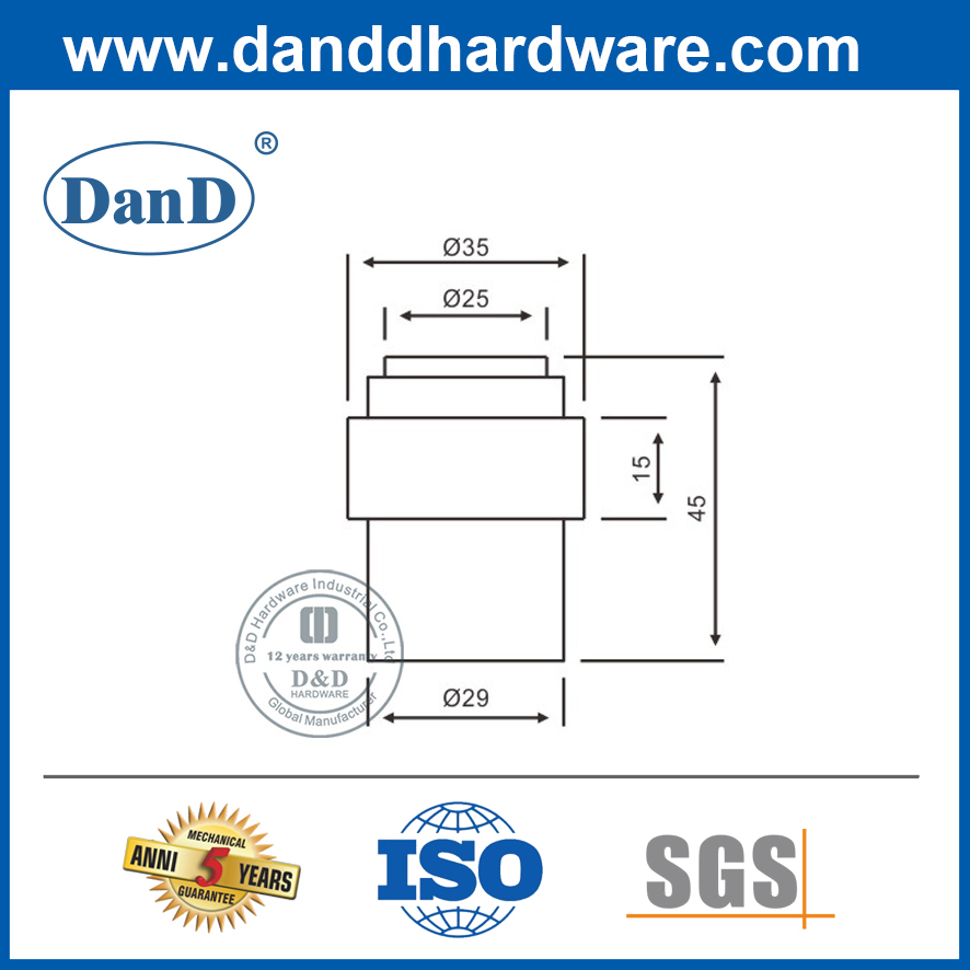 现代不锈钢内部耐用门门挡块-DDDS009