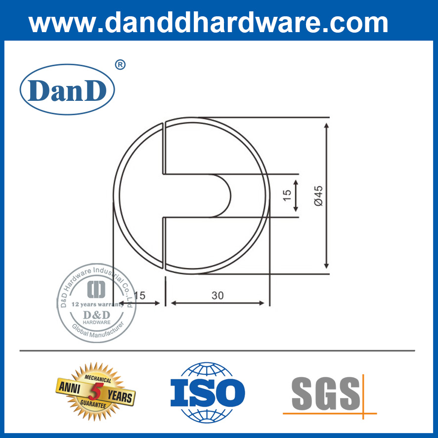 最佳锌合金安全地板安装型门stop-ddds006