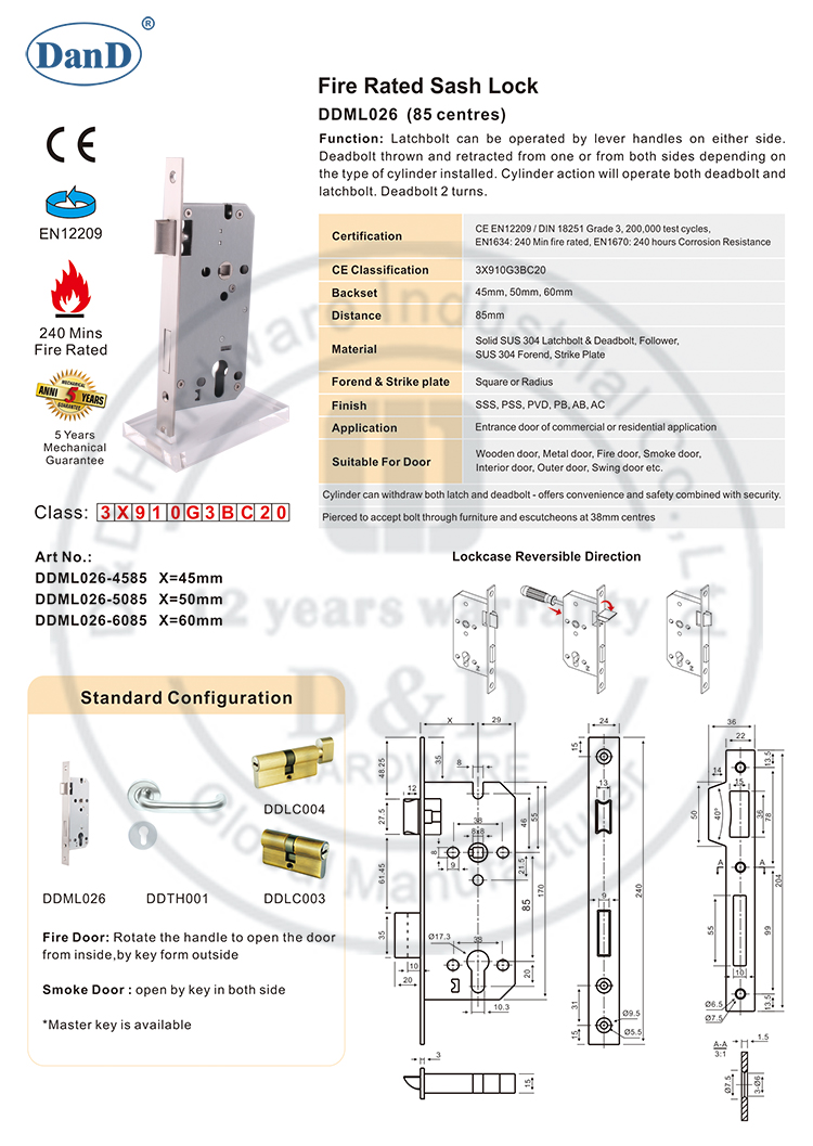 前门锁定和D硬件