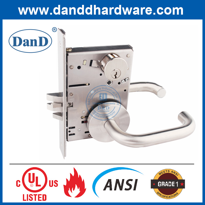 SS304 ANSI等级1锁栓榫眼锁适用于教室门-DDAL05