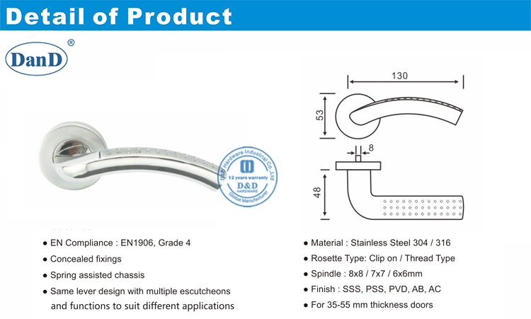 安全门把手-D和D硬件