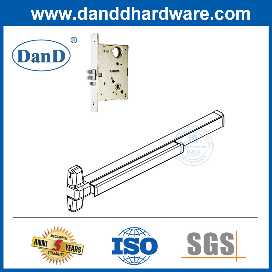 折锁不锈钢和铝门恐慌硬件，用于双门DDPD302