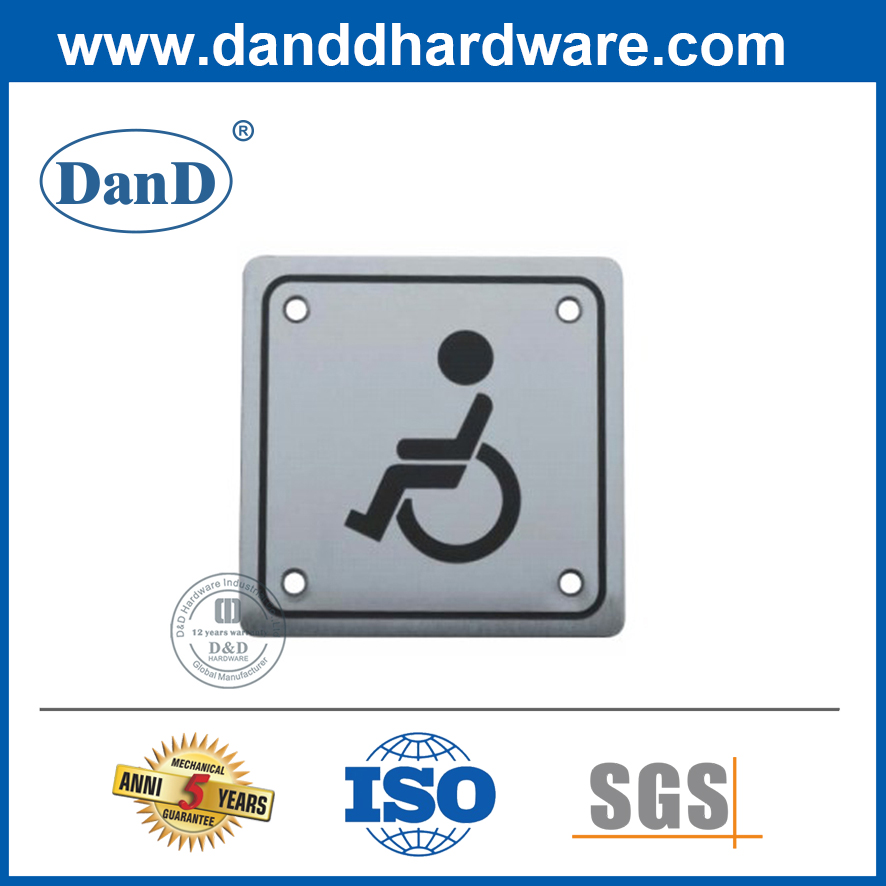 不锈钢男女皆宜公共洗手间标志板-DDSP003