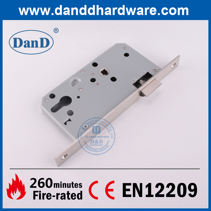 BS EN12209 SUS304 FIRE额定闩锁锁，用于通道DDML011-6072