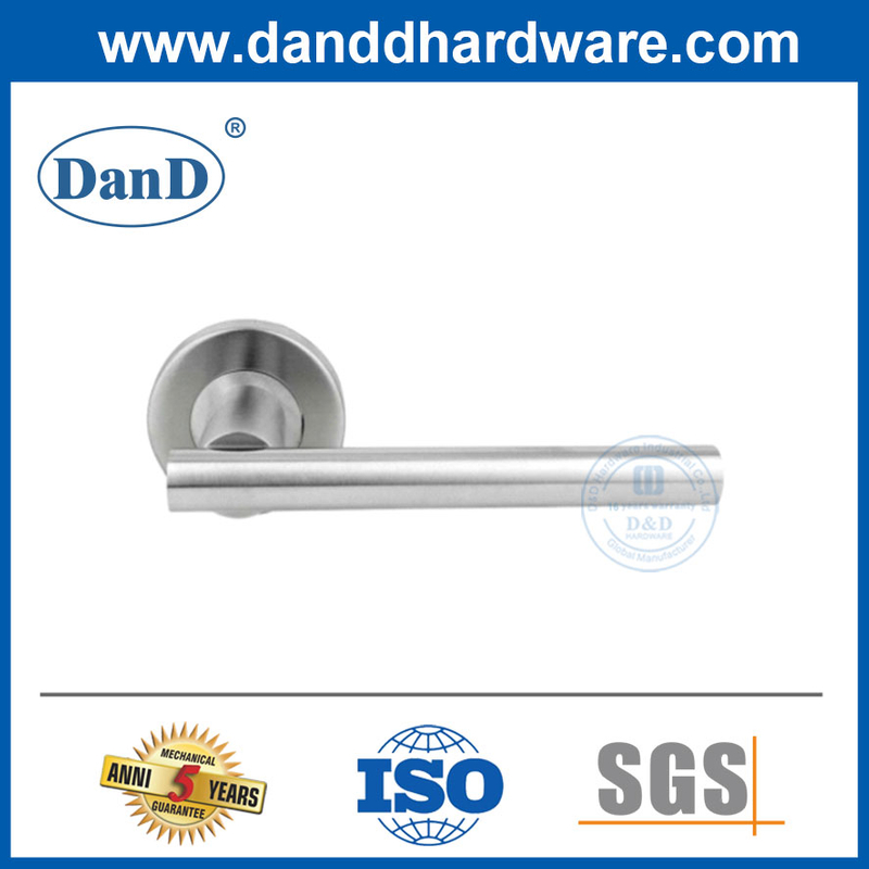 现代的外部木制门把手不锈钢银门把手ddth040