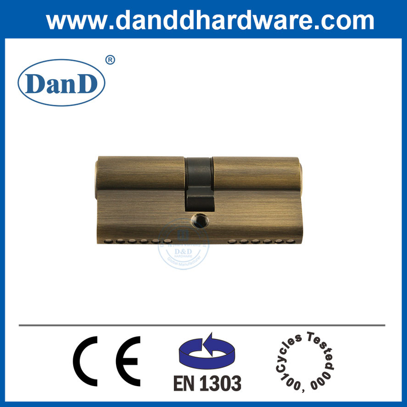 EN1303古董铜管家用高安全措施门锁缸DDLC003-70mm-ab-ab
