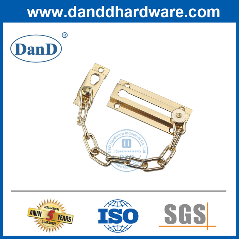 黄铜门安全链抛光的黄铜门锁链链用于金属门DDG005