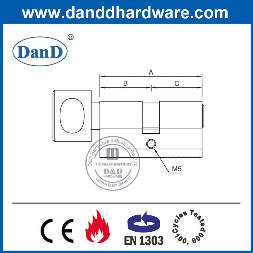 CE认证黄铜高安全密钥和转动缸-DDLC001
