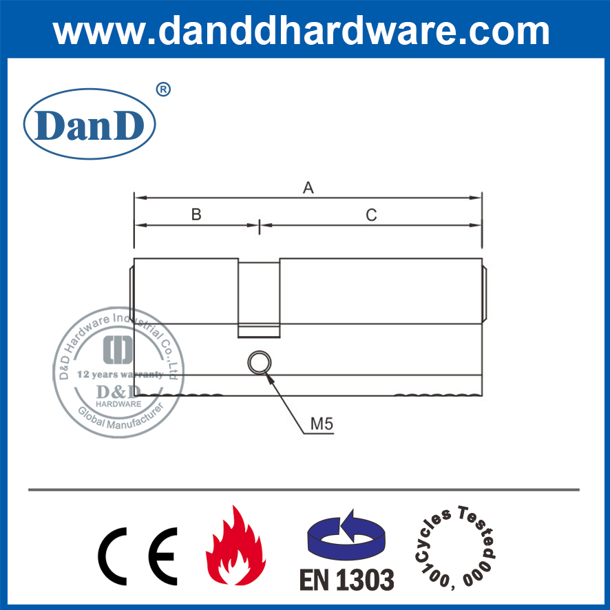 高安全性欧元欧元偏移双键缸DDLC012