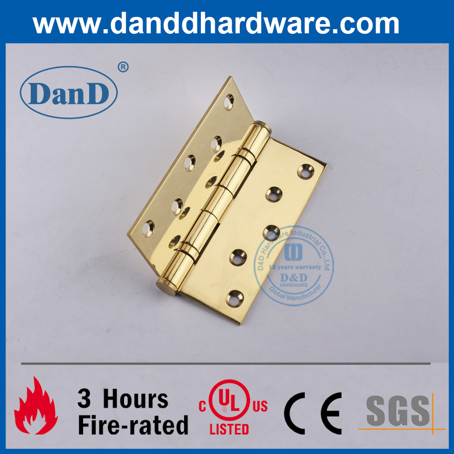 不锈钢304抛光的黄铜防火复合门铰链DDSS011b-5x4x3