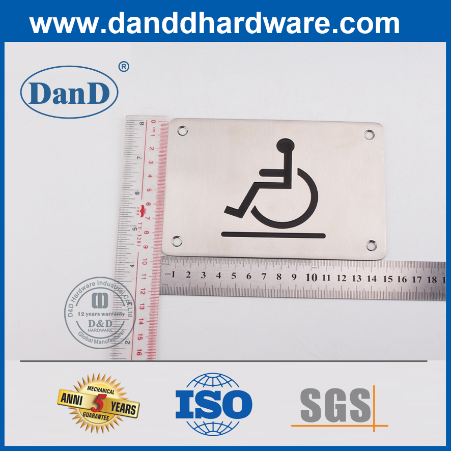 金属门DDSP的不锈钢方形禁用标志板