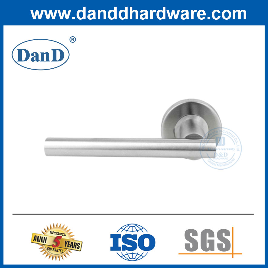 现代的外部木制门把手不锈钢银门把手ddth040