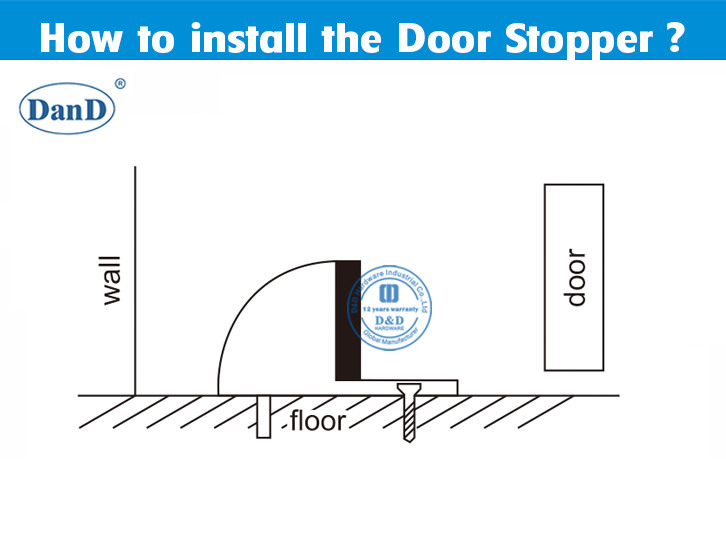 半月地板安装的门停止D和D硬件