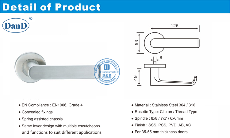 推杆门把手-D和D硬件