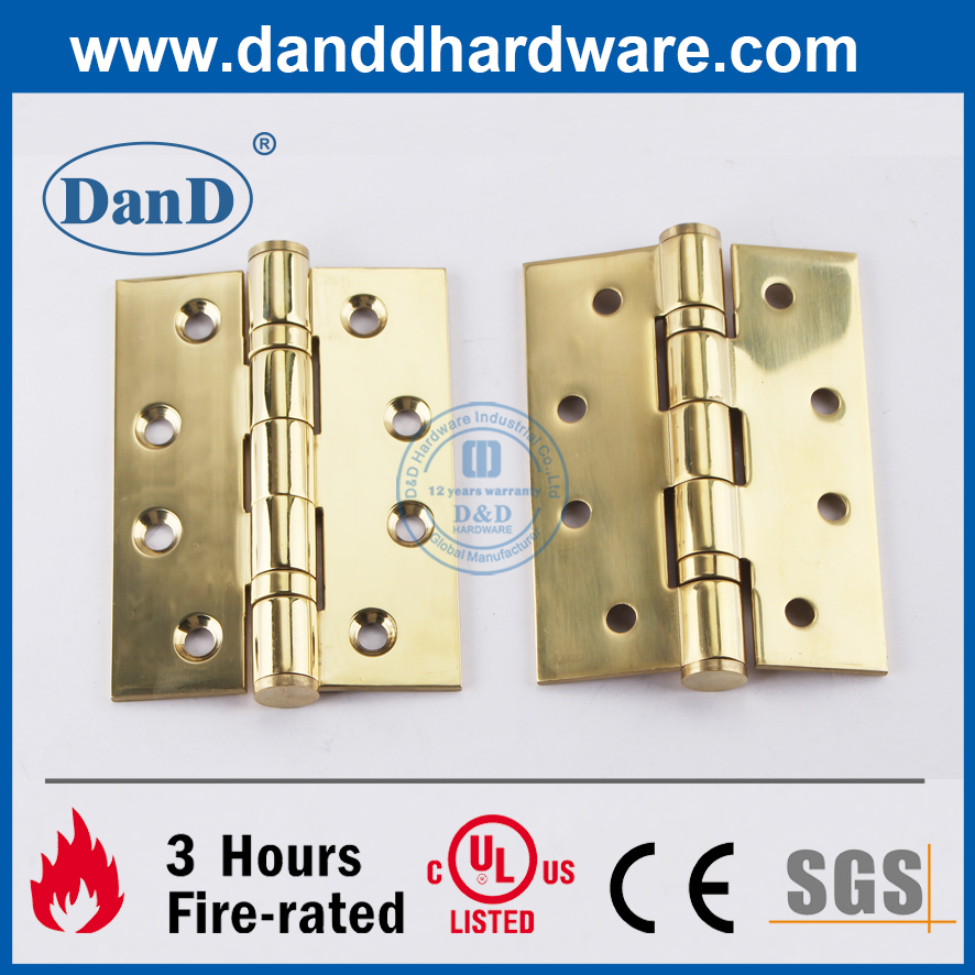 欧洲不锈钢201抛光的黄铜外门铰链-DDSS001-4x3x3