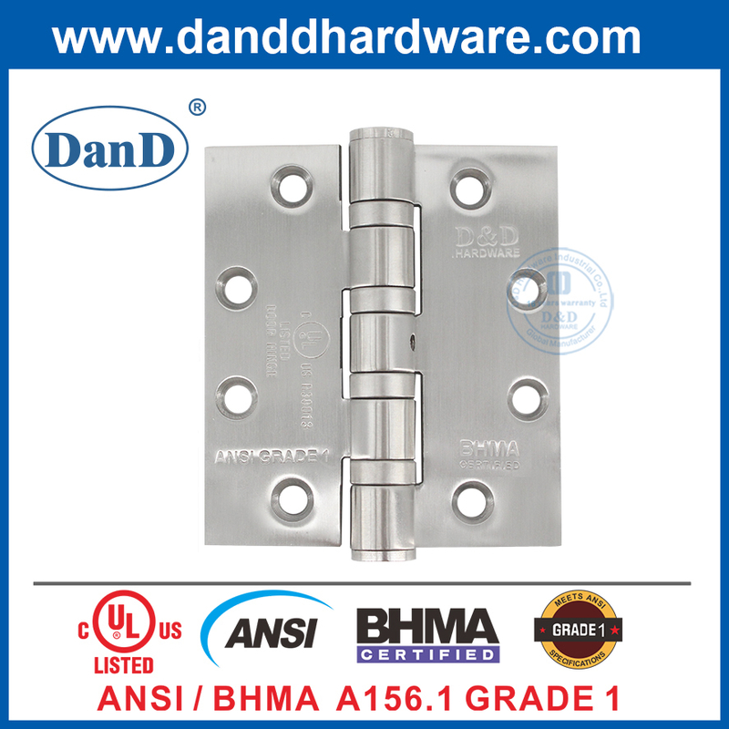 不锈钢NRP重型ANSI ANSI 1级BHMA门铰链DDSSS001-ANSI-1-4.5X4X4.6