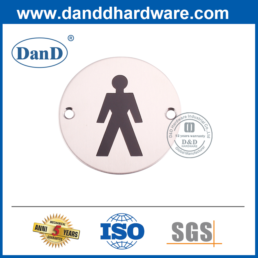 不锈钢男女皆宜公共洗手间标志板-DDSP003