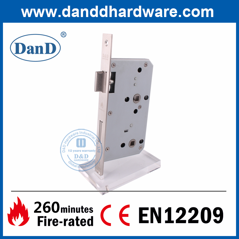 CE EN12209不锈钢消防浴室门Mortice Lock-DDML012-6078