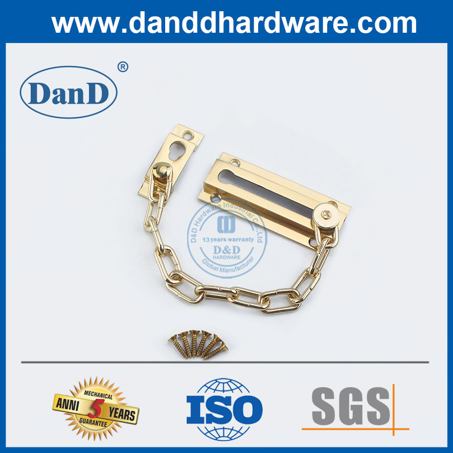 黄铜门安全链抛光的黄铜门锁链链用于金属门DDG005
