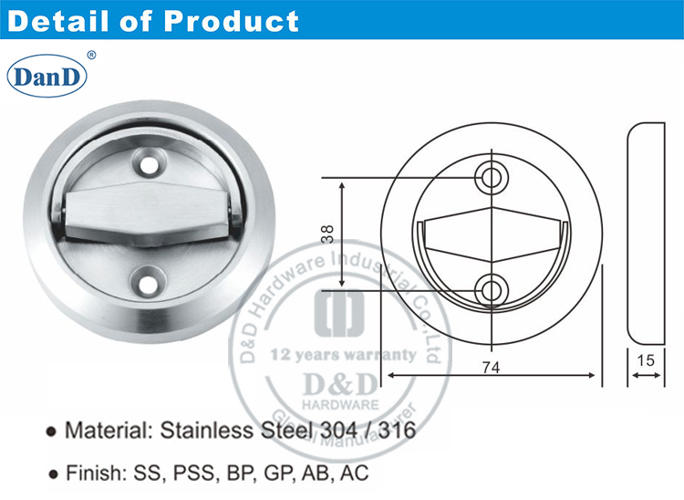 不锈钢门把手-D和D硬件