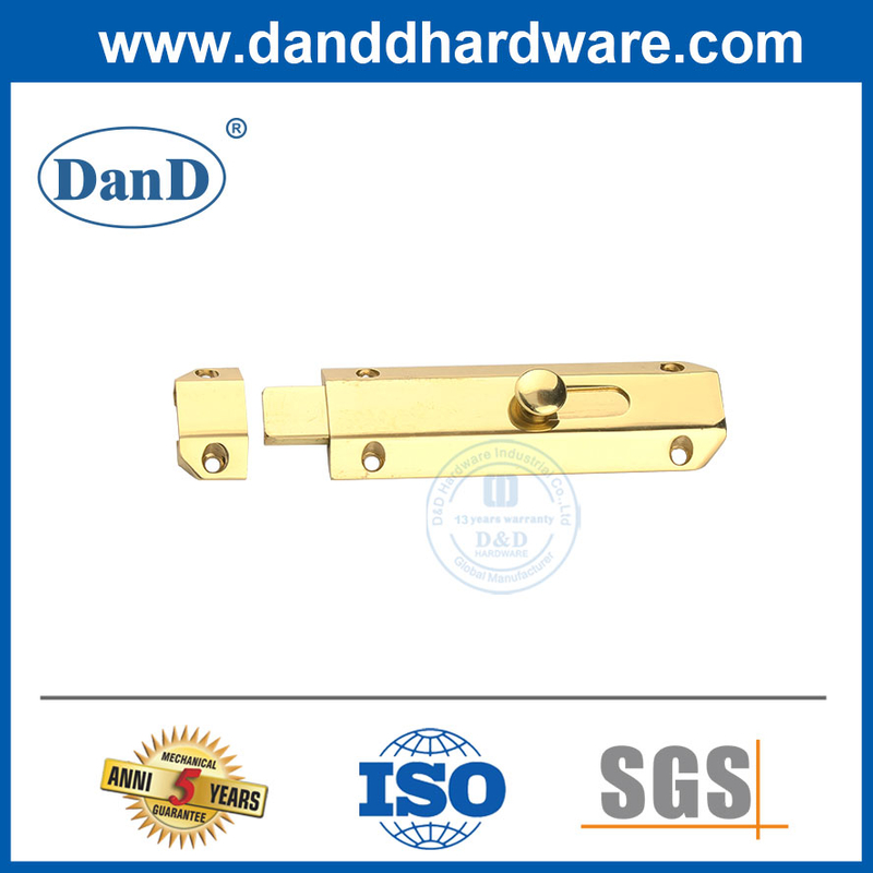 抛光的黄铜锁螺栓和枪管锁塔螺栓6英寸DDDB017