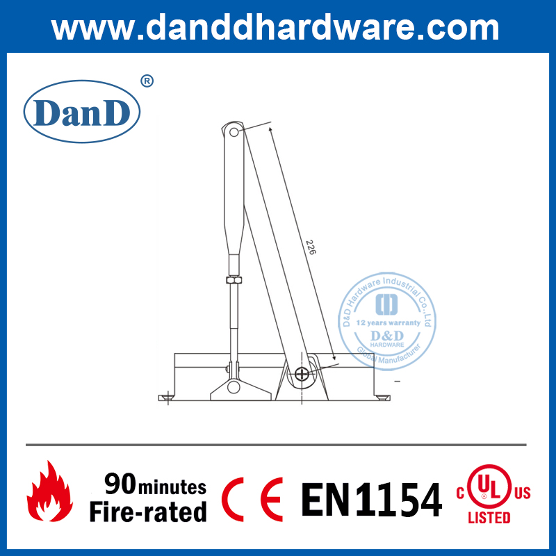 BS EN1154铝弹簧可调式火外门闭合DDDC014