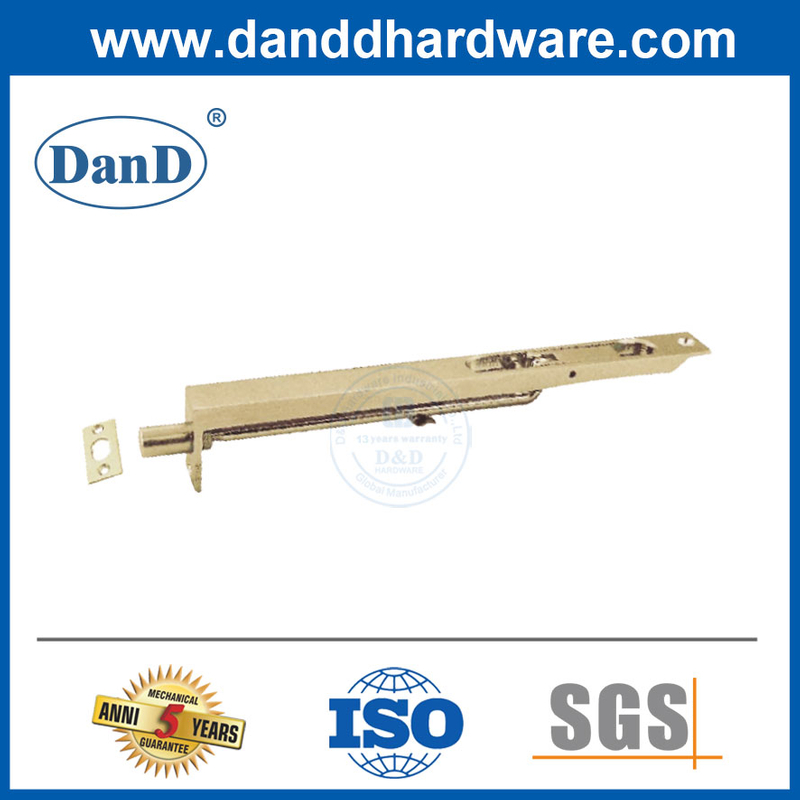 高安全门螺栓锁在黄铜的木门dddb003