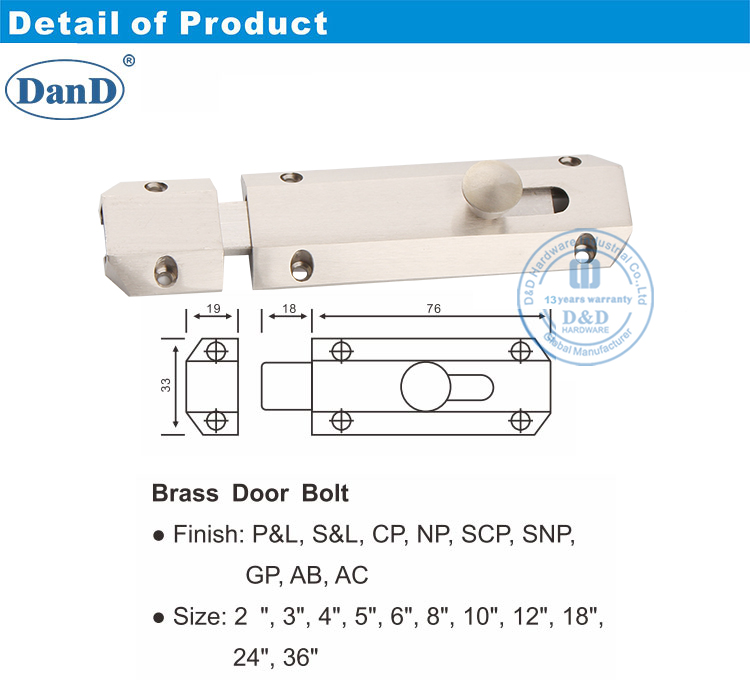 滑动桶螺栓锁锁
