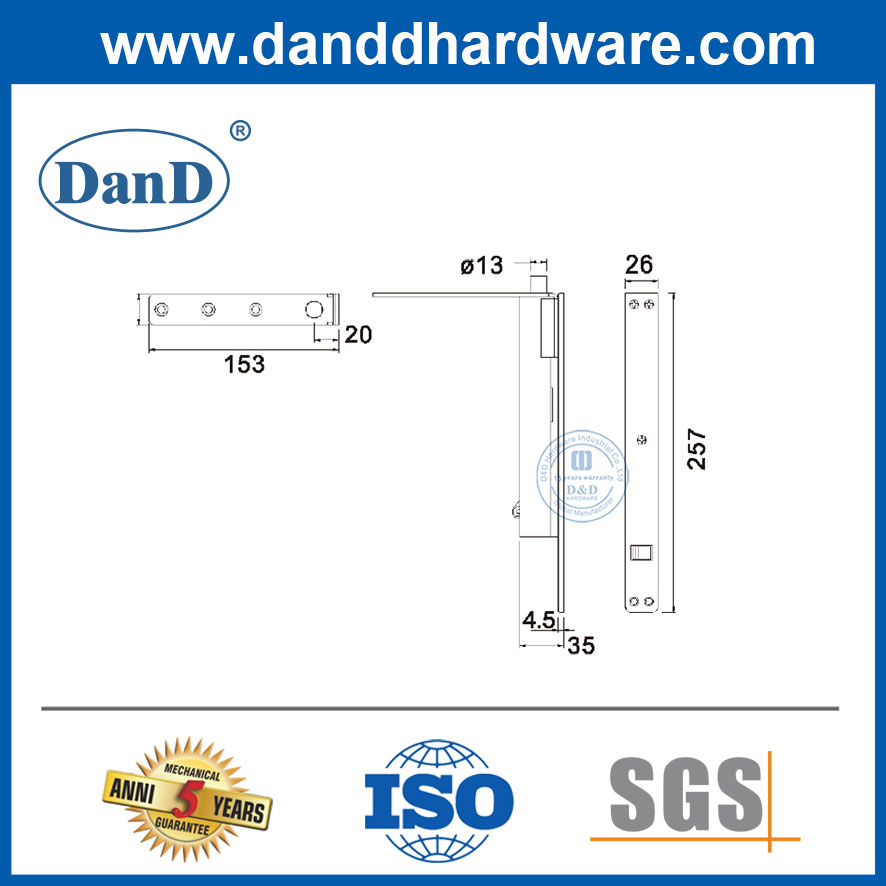 中国供应商不锈钢自动冲洗螺栓，用于双门DDDB031