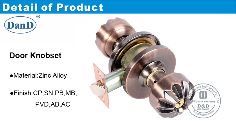 锌合金旋钮Lockset-DDLK051-D和D硬件