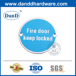 不锈钢圆形火灾门指示标志板DDSP007