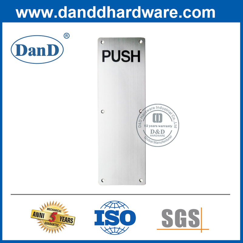 用于推动DDSP005的优质不锈钢标志板