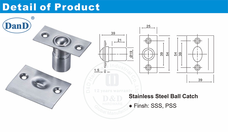 球抓住闩锁-d和d硬件